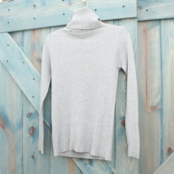 Gray Rhinestone Sparkle Dressy Joenia Wool Lana Sweater Soft Stretchy Knit - Picture 5 of 9